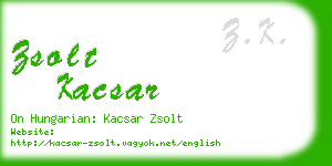 zsolt kacsar business card